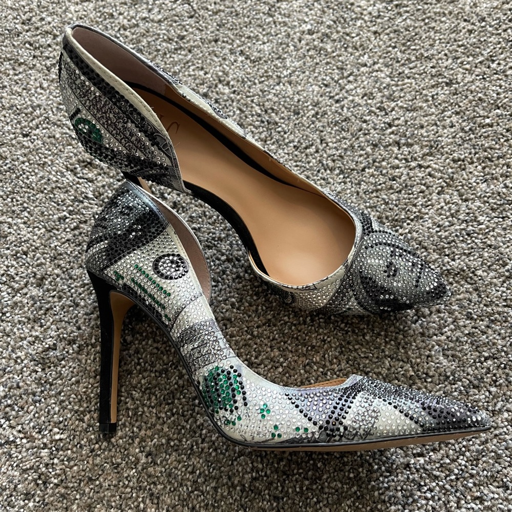 🖤Prom🖤 EUC Rhinestone Money Stilettos